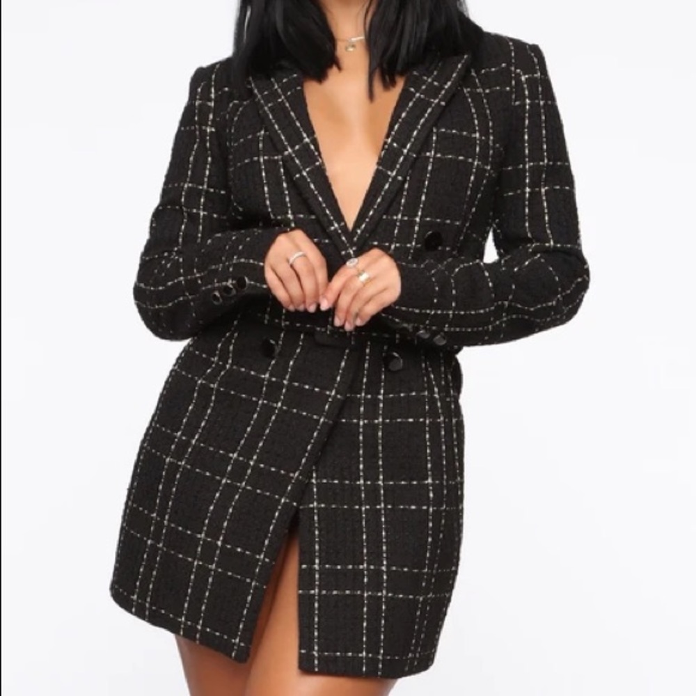 (SOLD) Brooklyn Belted Blazer Mini Dress - Picture 2 of 5